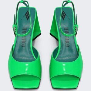 The Attico Piper Sandal 85mm | Fluorescent Emerald l IT39.5 / US9.5